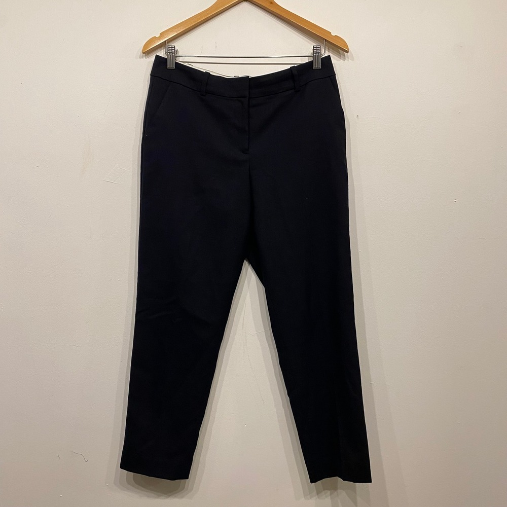 Ann Taylor Black Dress Pants Womens 6P Petite Straight Leg Office Trousers